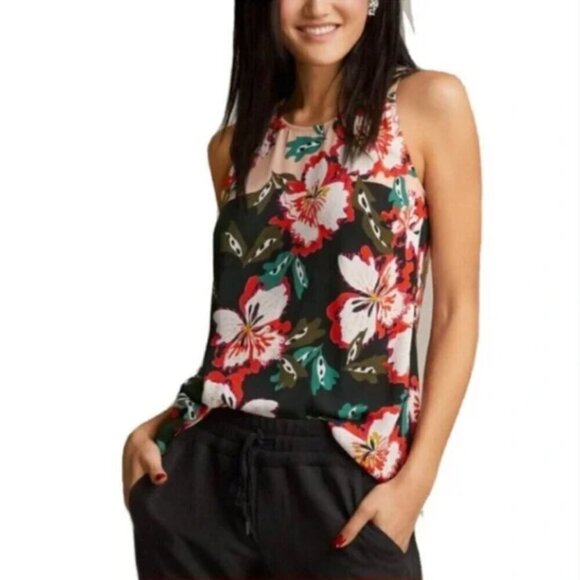 CAbi Hibiscus Blouse Style 5542 Sz M #3K - Picture 1 of 8